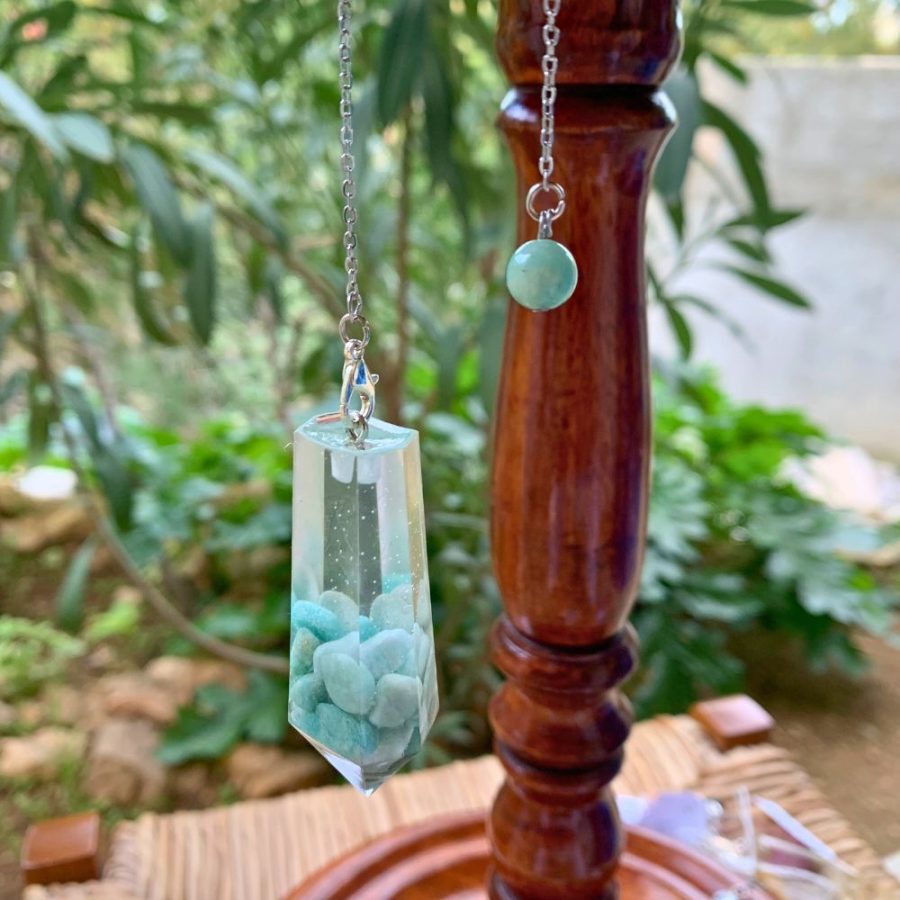 Pendule résine Amazonite