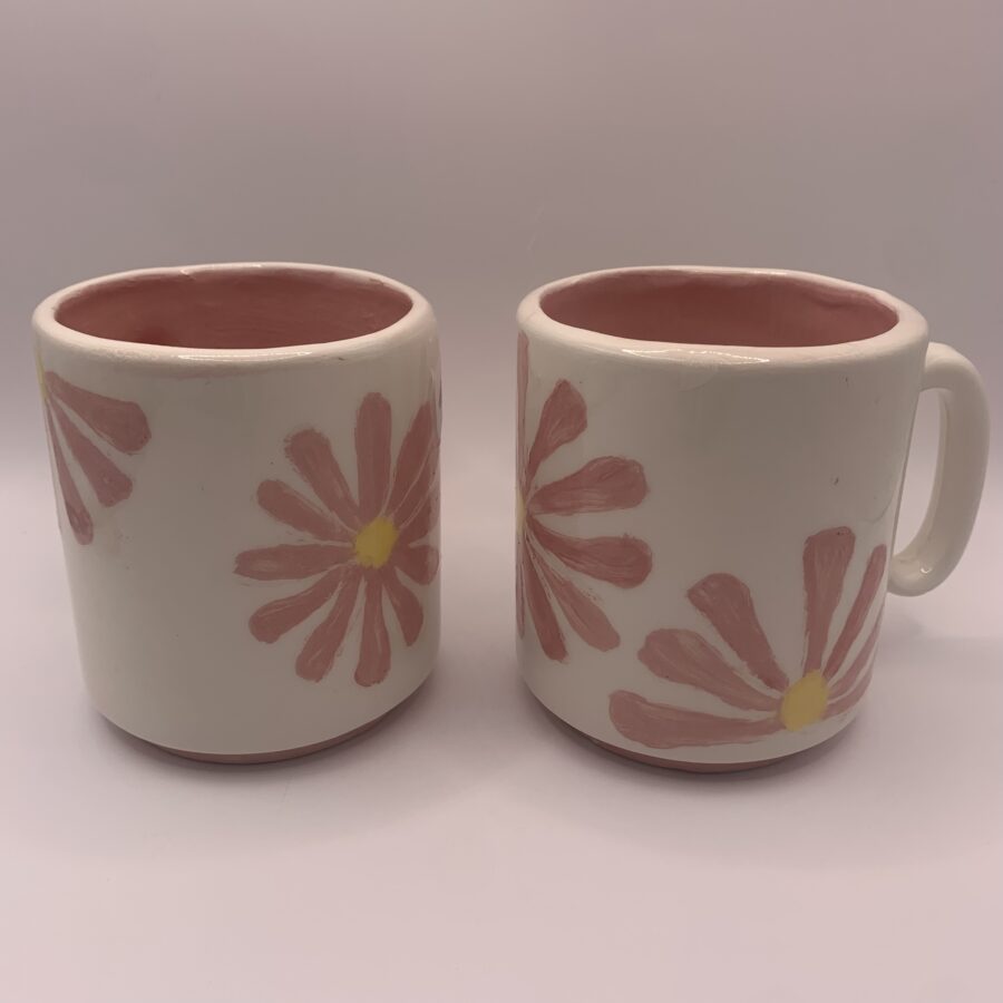 Ensemble Tasse thé ou Café  Fleurs roses – Image 2