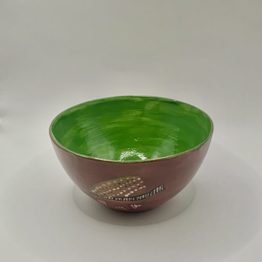 Grand bol Marron et Vert – Image 2