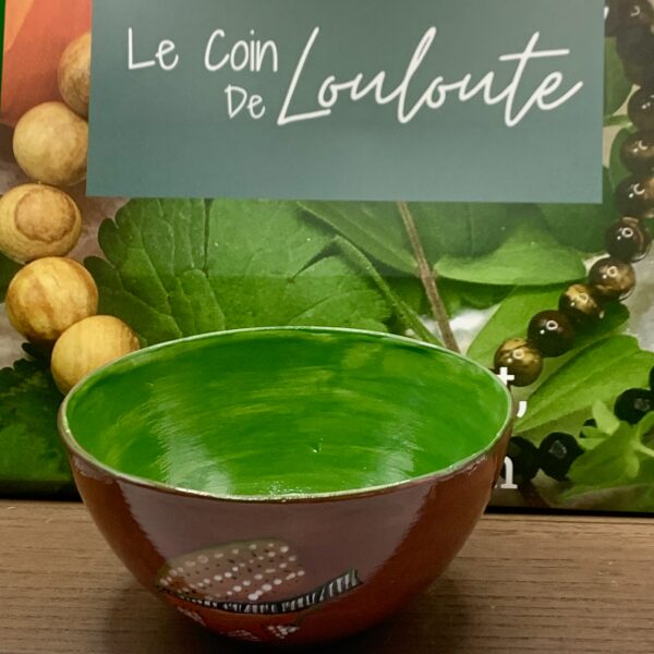Grand bol Marron et Vert