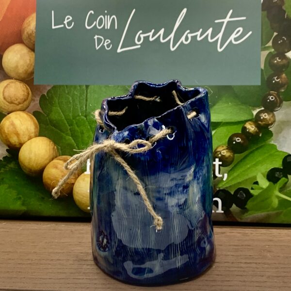 Vase bourse bleue