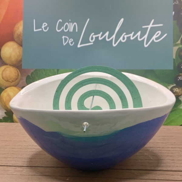 Bol pour serpentin moustique bleu et blanc