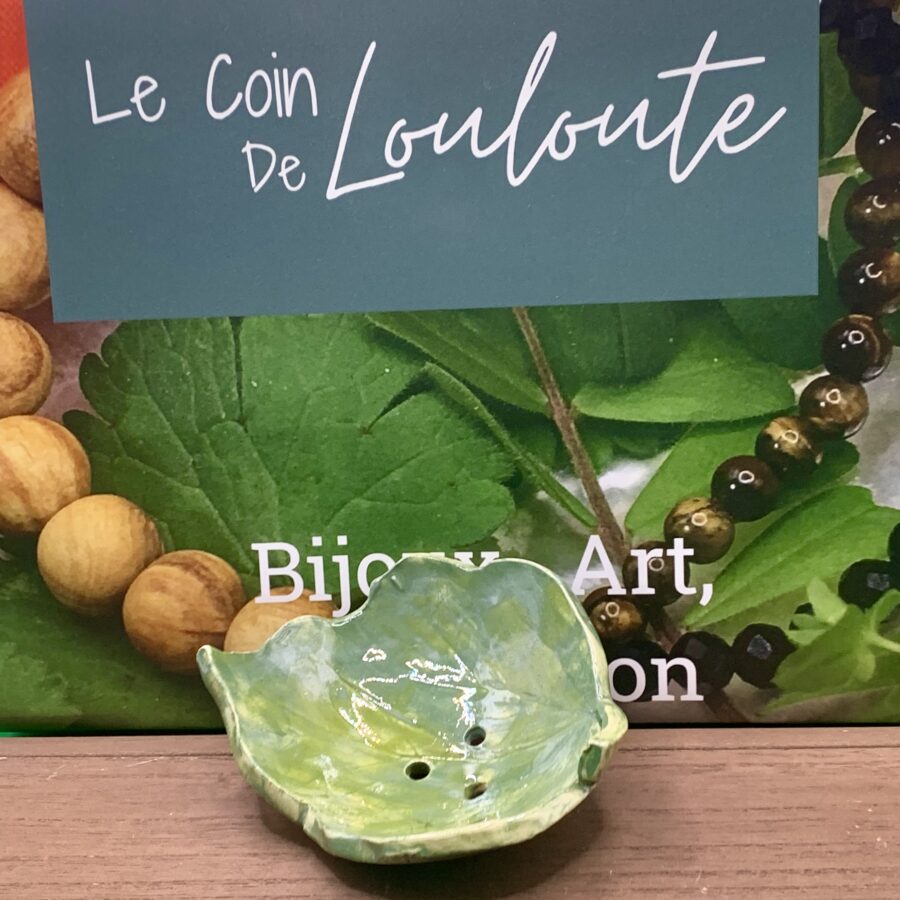 Porte savon feuille