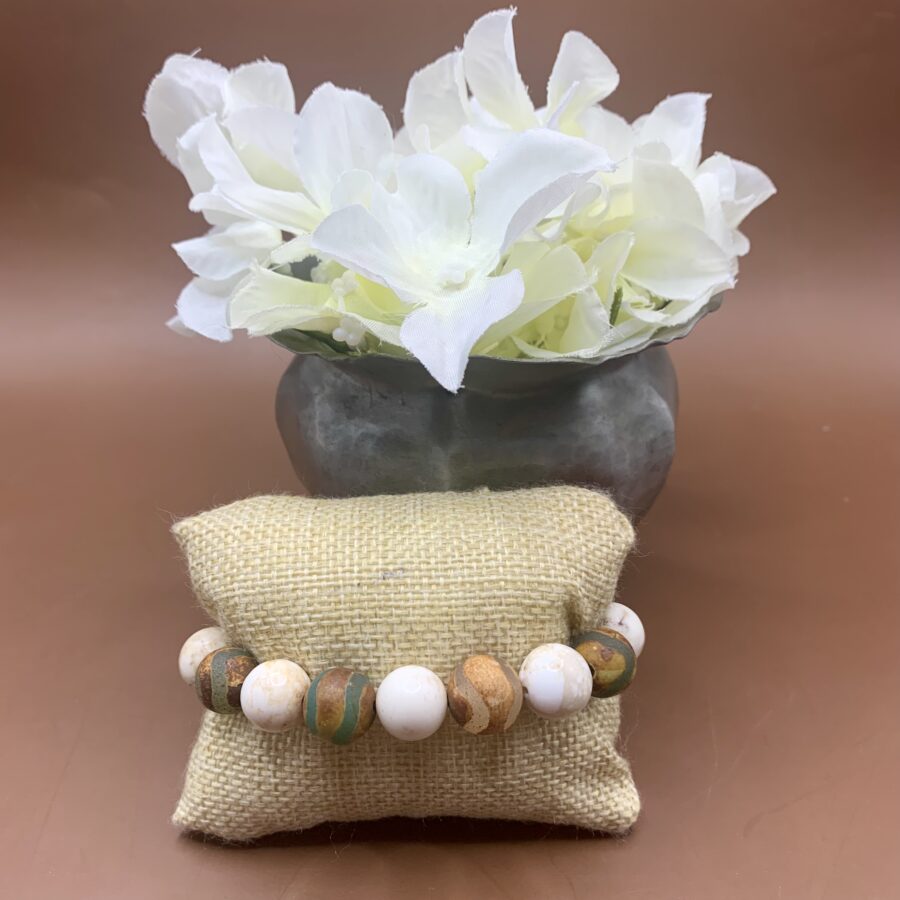 Bracelet pierre naturelle et perle composé